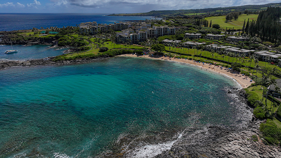 Aerial View of Kapalua Bay Maui