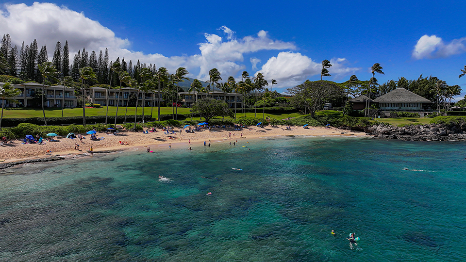 Aerial View of Kapalua Bay Maui